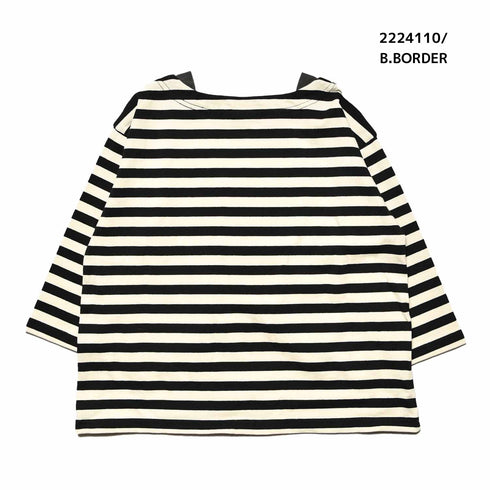 【130~150】★NEEDLEWORKS★天竺ボーダーフリルロンT(2224110j)